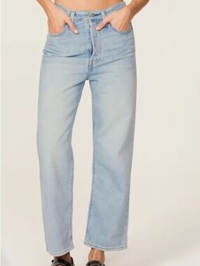 Levi’s Ribcage Straight Ankle Pinstripe jeans size 28